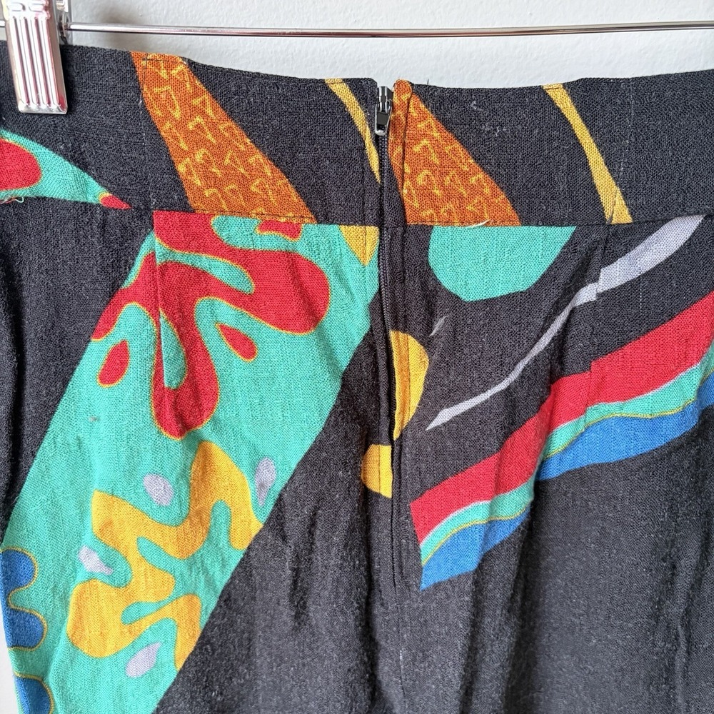 Vintage 90's Worthington Maxi Skirt Women's Size 8 Colorful Pockets Boho Artsy - Picture 7 of 11